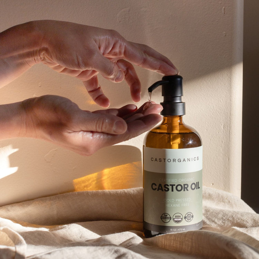USDA Organic Castor Oil with Metal Pump