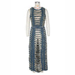 DSMTRC Women Sleeveless Crop Tank Tops and Split Side Maxi Skirt Streetwear Outfits Elegant Ripped Hole Denim Two 2 Piece Dress
