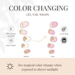 COLOR CHANGE Pink & Gold Delicate Geometric Gel Nail Wrap