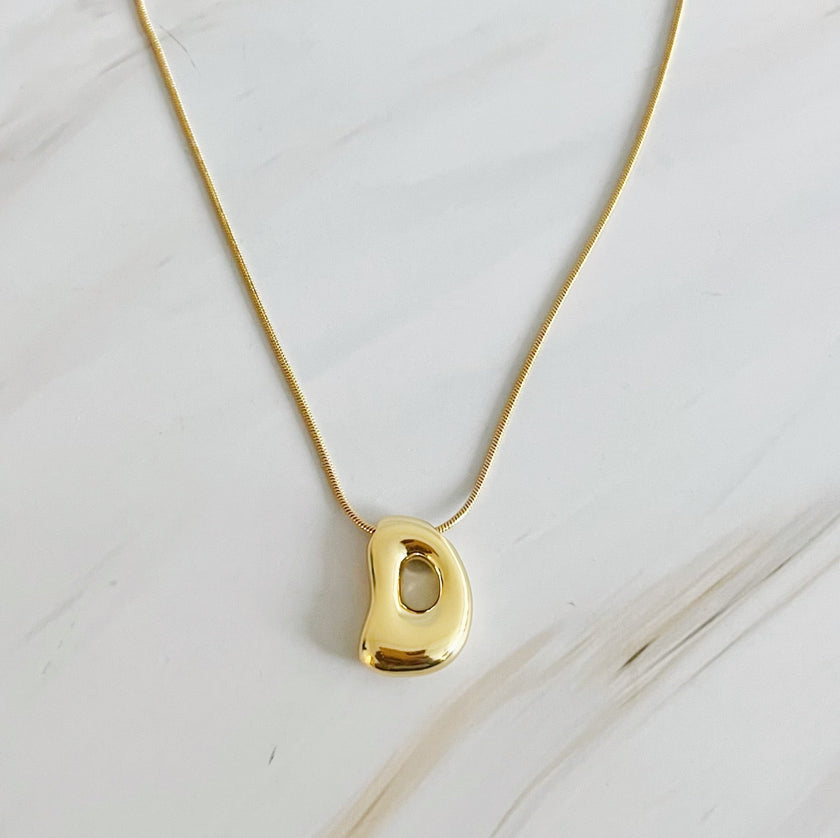 Balloon Letter Initial Necklace
