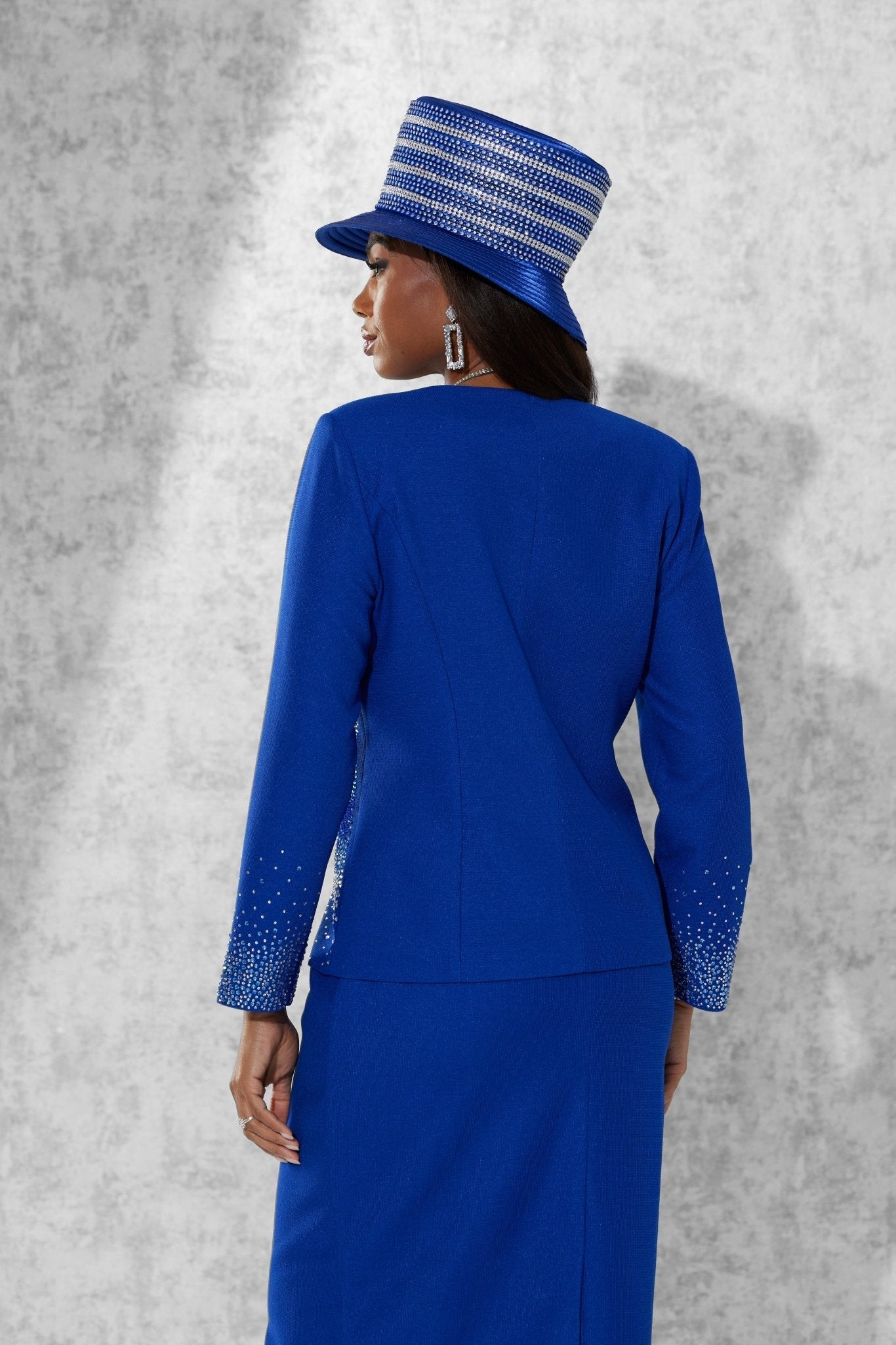 Stripes of Shine Knit Suit by Dorinda Clarke Cole