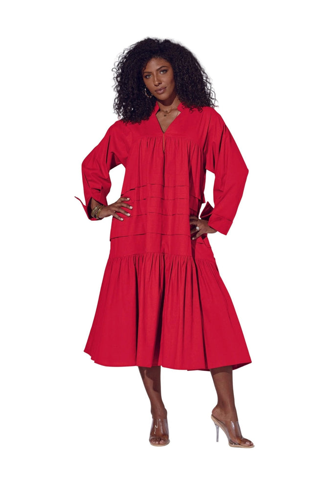 Take It Easy Tiered Midi Dress by Studio EY