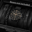 4/5PCS Fashion Men Watches Casual Male's Quartz Watch Bracelets Set Relogio Masculino Reloj Hombre（Without Box）