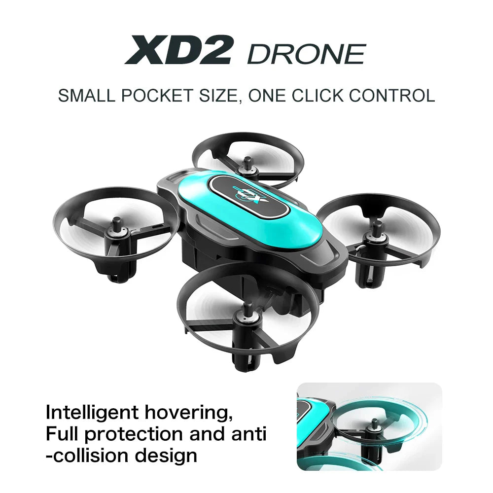2025 new drone XD2 Drone Mini 2.4G Quadcopter 360 ° Rotation Rolling Remote Control Toy Optical Flow Fixed Height Alloy Drone
