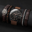 4/5PCS Fashion Men Watches Casual Male's Quartz Watch Bracelets Set Relogio Masculino Reloj Hombre（Without Box）