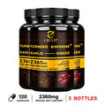 4-in-1 Supplement with Turmeric, Garlic, Ginger Root and Black Pepper - for Joint, Digestive and Immune Support