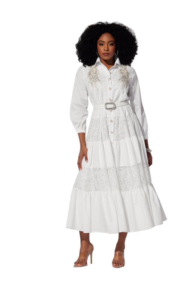 Lace and Shine Maxi Dress by Studio EY