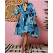 Women Sexy Fashion Printed Shirt Dresses Chic V Neck Loose Long Sleeve Dress Causal Vacation Female Mini Vestidos Robe Clothing