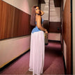 2 Piece Sets Women Sexy Denim Camisole Wide Leg Pants Patchwork Folds Slip Vest Floor Length Suit 2025 Summer Casual Outfits