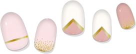 COLOR CHANGE Pink & Gold Delicate Geometric Gel Nail Wrap