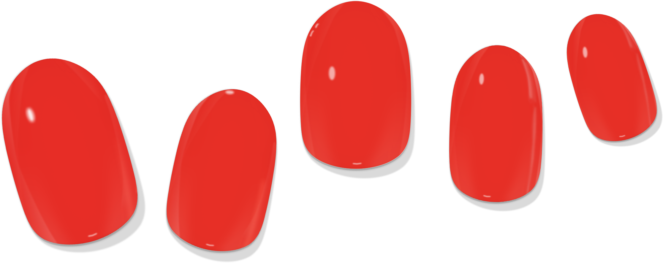 Red Solid Gel Nail Wrap