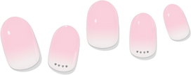 Soft Pink Gradient Embellished Gel Nail Wrap